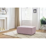 Pouf BOBOCHIC - Pouf compact NIHAD velours côtelé Violet