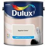 Dulux Smooth Emulsion Matt Paint - Egyptian Cotton - 2.5L - Walls and Ceiling