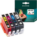 4 HP 655 CMYK tulostuskasetin sarja, 1170 sivua mustaa, 1200 sivua sinistä, punaista, keltaista, muste yhteensopiva DeskJet Ink Advantage 3525, 4615, 4625, 5000, 5500, 5520, 5525, 6520, 6525, 6525 kan