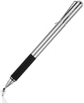 Mixoo Universal Stylus Pen, Disc & Fiber Tip 2-in-1 High Sensitivity Precision Touch Stylus Pencil for iPhone/iPad Pro/Mini/Air/Android/Microsoft Surface and Other TouchScreens Devices, Space Grey