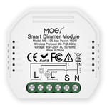 MOES Tuya WiFi Smart Light LED Dimmer Switch Module, Smart Life/Tuya App Wireless Remote Control, Compatible with Alexa Echo and Google Home, 1/2 Way, 1 Gang, Only Support 2.4Ghz WiFi