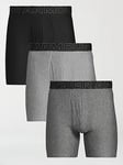 Under Armour Performance Tech 6Inch 3Pack Boxers - Grey