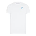 Nike Sportswear Mens Club T Shirt White Cotton - Size Large