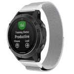 Garmin Fenix 7X Pro      Milanese Loop Strap   Silver