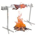 VEVOR Barbecue à Cochon de Lait Charge 60 kg Rôtissoire Barbecue Tournebroche Automatique 117 cm 52 W 4 TR/Min Kit de Rôtissoire Électrique 8 Hauteurs Réglables pour Rôtir Agneau Camping Randonnée