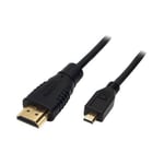 Agagadgets 2M Premium Micro HDMI to HDMI Cable for Microsoft Surface RT & Microsoft Surface 2 (NOT FOR PRO SERIES) - Connect the Tablet to TV LCD HDTV etc (2m)