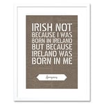 Artery8 Dictionary Page Quote St Patricks Day Ireland Irish Artwork Framed Wall Art Print 9X7 Inch