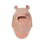 Huttelihut Balaclava med öron i ull Rose Melange | Rosa | 0-12 months