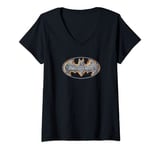 Batman Steel Fire Shield T-Shirt avec Col en V