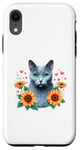 Coque pour iPhone XR Sunflowers Russian Blue Cat Russian Blues Maltese