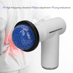 (White)Muscle Massage Gun Electric Muscle Massager Portable Handheld Adjustable