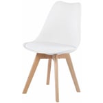 Eggree - Chaise de salle à manger design contemporain scandinave-Blanc