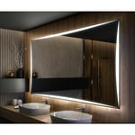 Artforma - Miroir led Lumineux 100x60 cm de Salle de Bain Mural AmbientLine avec éclairage Blanc Froid 7000K L77 Transparent