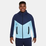 Nike Hettegenser NSW Tech Fleece 24 - Navy/Blå/Sort Barn, størrelse S+: 131-140 cm