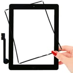 PACK Vitre Tactile iPad4 A1458 Noir Écran Verre PREMIUM Assemblé KIT Joint Cadre