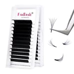 Fadlash Easy Fan Lashes D Curl 0.07 9-17mm Mixed Length Russian Lashes Natural Look Self Fanning Eye Lashes Automatic Blooming Russian Eyelashes Extensions(0.07-D-917)