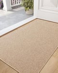 COLOR&GEOMETRY Tapis Entree Interieur 81x122 cm, Paillasson Interieur Entree, Tapis Entree, antidérapant, Lavable, Absorbant, à Profil Bas, Tapis d Entree Interieur,Paillassons pour Entrée, Kaki