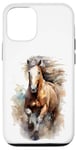 Coque pour iPhone 12/12 Pro Majestic Horse – Hommes, femmes et petites filles, équitation, couleur