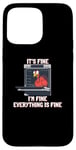 Coque pour iPhone 15 Pro Max Action de grâce, jeu de mots, amusant, four à dinde, humour It's Fine I'm Fine