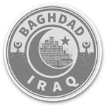 2 x Vinyl Stickers 30cm (bw) - Iraq Baghdad Blue Travel  #40722