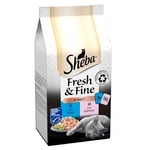 Sheba Fresh and Fine - Wet Cat Food - Pouches with Salmon and Tuna in Gravy - 48 x 50 g