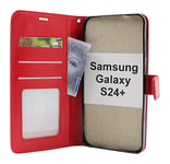 Crazy Horse Wallet Samsung Galaxy S24 Plus 5G (SM-S926B/DS) (Röd)