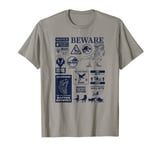 Jurassic World: Dominion Dinosaur Warning Labels T-Shirt