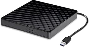 External CD DVD Drive, USB 3.0 Portable Drive Reader DVD CD RW Writer Burner Pla