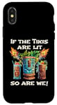 Coque pour iPhone X/XS Torche Tiki Polynésienne Tiki Bar Exotique Hawaïen Luau Cocktail