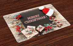 Christmas Place Mats Set of 4 Noel Concept on Board