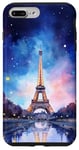 Coque pour iPhone 7 Plus/8 Plus Paris France Tour Eiffel Vintage French Souvenir Aquarelle