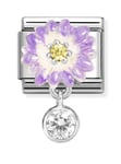 Nomination Composable Classic Silvershine charms Lilac daisy with roundel 331814/12