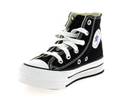 CONVERSE Chuck Taylor All Star EVA Lift Canvas Platform Sneaker, Black/White/Black, 10.5 UK