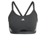 adidas Aeroreact Training 3-Stripes Light Support Workout Bra Women's Sports Bra