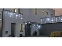 Christmas decoration Bulinex curtain Light Flute 100 l curtain with attached socket cold white 4.8 m decoration + 5 m duct outside and inside 13-562