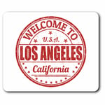 Computer Mouse Mat - Welcome To Los Angeles California US Office Gift #5217