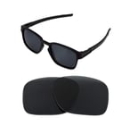 NEW POLARIZED BLACK REPLACEMENT LENS FOR OAKLEY SQUARE LATCH SUNGLASSES