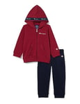 Champion Legacy Legacy American Tape TD - Hooded Full Zip Suit, Red TBR/Navy, 2yrs Toddler 0-24 FW23