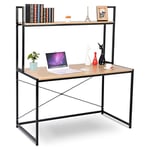 WOLTU Bureau d'ordinateur 120x60cm, Table de Bureau en aggloméré et Acier,Environ 14,6kg, TSB02hei