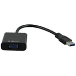 USB 3.0 til VGA adapter kabel - Sort