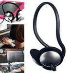 Nouveau casque tour de cou filaire 3.5mm/6.35mm Jack noir Piano son casque casque pour TV téléphones PC électronique