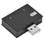 Hub USB2.0 hane till 2-ports USB dubbelladdare Splitter Adapter Converter Koncentrator (svart)