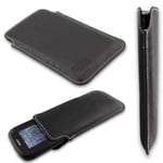 caseroxx Business-Line Poche pour Bea-fon C30 en noir fait de Cuir artificiel