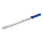 Thermohauser Couteau de boulanger en acier inoxydable avec manche en plastique bleu, lame 36 cm