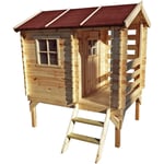 Maison sur pilotis pour enfants 1.1m2 - Cabane enfant exterieur - 182x146xH205cm - Maisonnette en bois pour enfants - Cabane bois enfant – Timbela