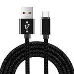 Kabel Telefonladdare Telefon[2M] Flätad Nylon USB-kabel Snabbladdning Telefonkabel för Telefontyp - 2 meter laddningssladd