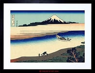 Wee Blue Coo PAINTING JAPAN KATSUSHIKA TAMA RIVER MUSASHI PROVINCE FRAMED PRINT F97X3812