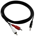 Stereo Audio Cable Adapter Jack 3.5 mm to 2 x RCA Male 3 MT