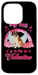 iPhone 14 Pro My Dog Is My Valentine Funny St Bernard Dog Valentines Day Case