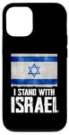 Coque pour iPhone 12/12 Pro I Stand With Israel Tee Cadeau juif Drapeau israélien